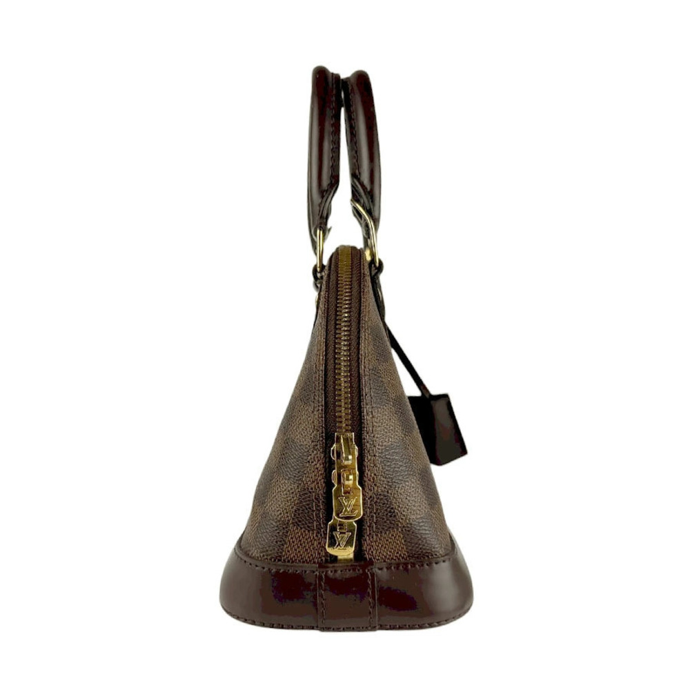 Louis Vuitton Alma Shoulder Damier Bag Ebene Canvas 2way Brown